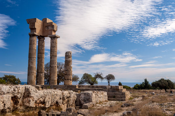 Rhodes ancient stadium Temple of Apollo